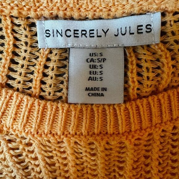 Sincerely Jules crop knit sweater size Small - Picture 5 of 6
